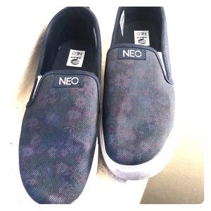 Adidas NEO floral slip on shoes